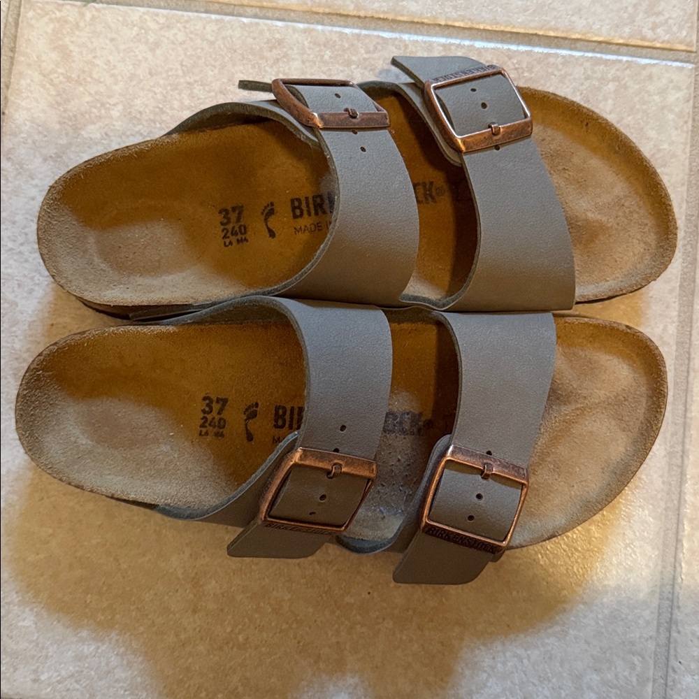 Birkenstock Taupe Sandals with Buckles